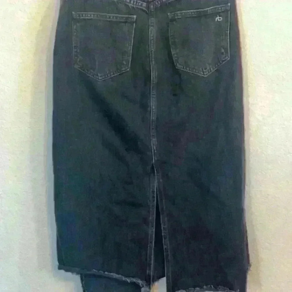 Mid-length Rag & Bone‎ Black Denim Jean Skirt - Picture 4 of 7